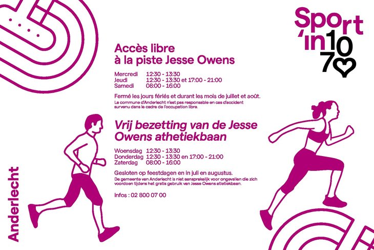 Stages,cours Ouverture libre la piste Jesse Owens