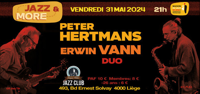 Concerts Jazz& More: Erwin Vann & Peter Hertmans Compassion