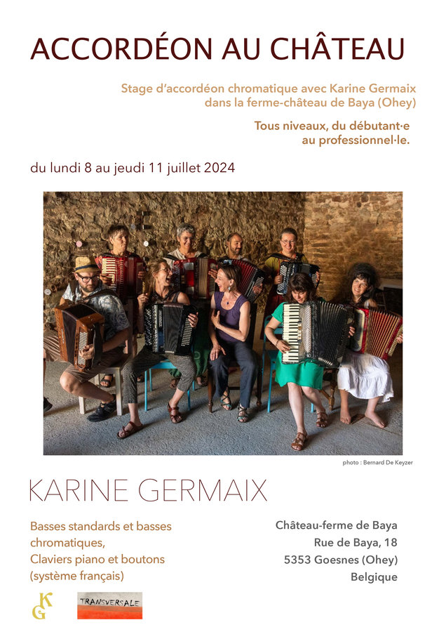 Stages,cours  Accordon Chteau - Stage d accordon chromatique avec Karine Germaix