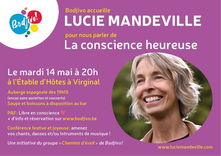 Confrences La conscience heureuse, Lucie Mandeville