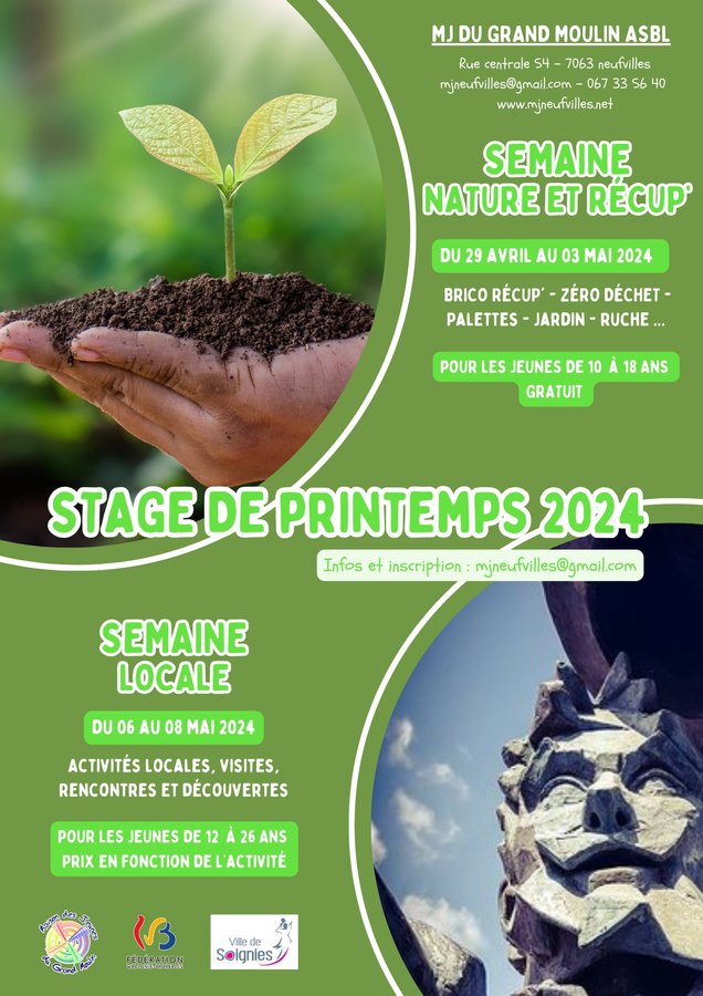 Stages,cours Stage printemps  mj - Semaine locale