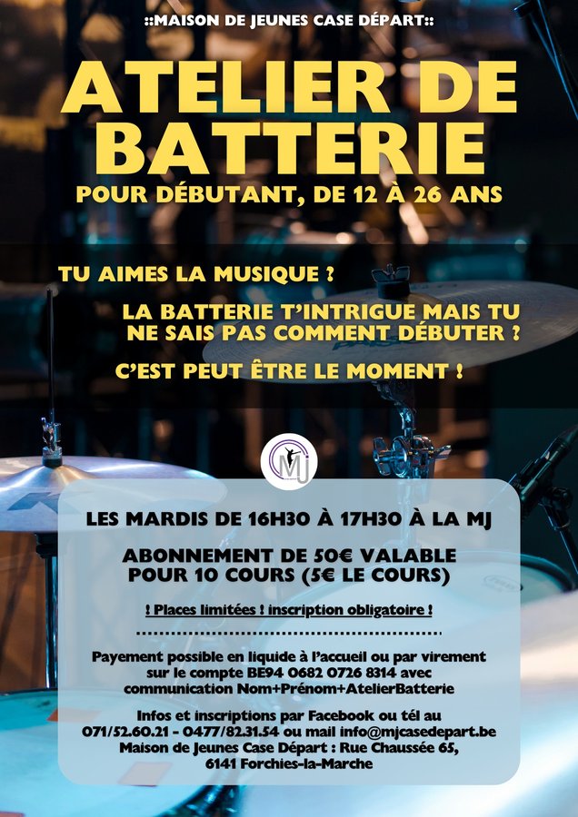 Stages,cours Atelier Batterie