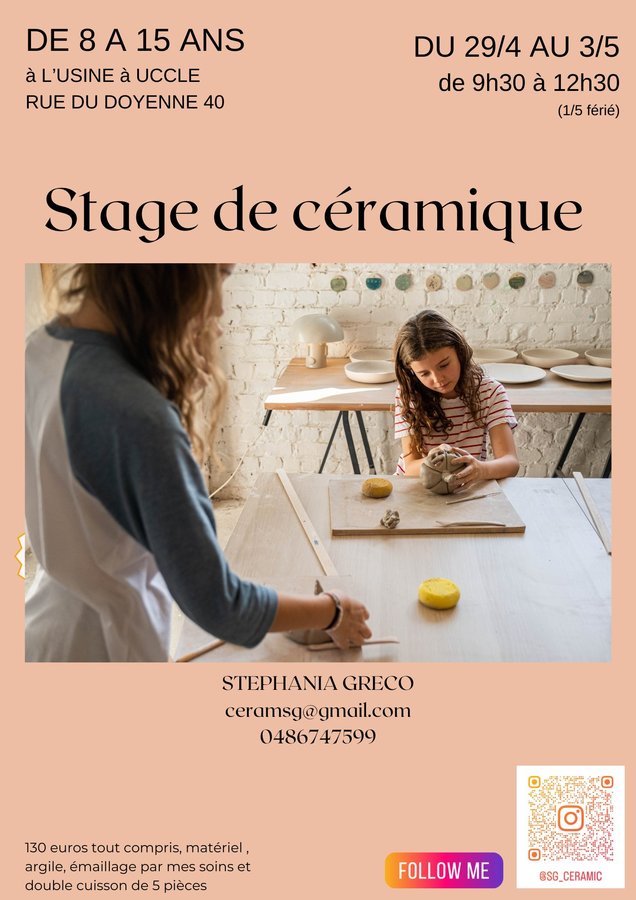 Stages,cours Stage cramique poterie enfants ados