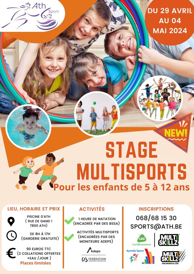 Stages,cours Stage sportif indit Piscine - MultiSkill pour enfants