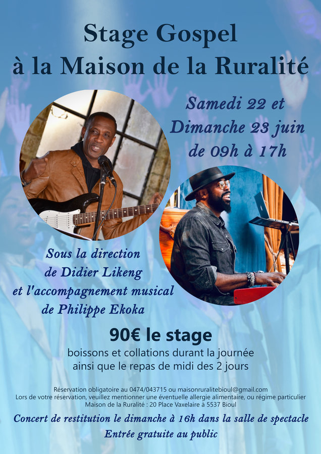 Stages,cours Stage Gospel avec Didier Likeng Philippe Ekoka