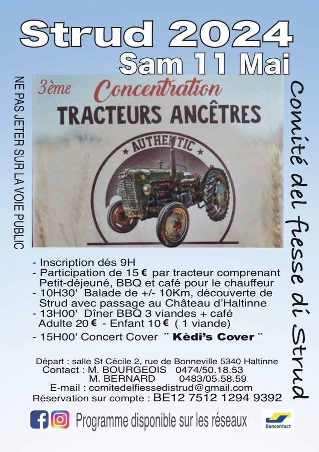 Loisirs Balade tracteurs anctres - Barbecue - Concert Cover  Kdis Cove
