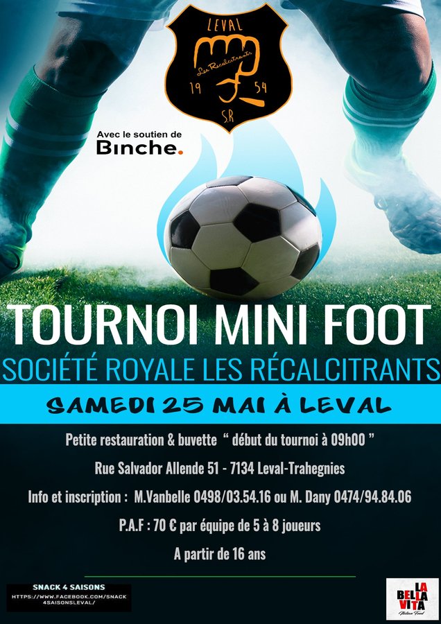 Loisirs Tournoi mini-foot la Les Rcalcitrants