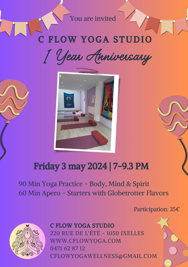Soires 1 Year Anniversary Cflow Yoga Studio