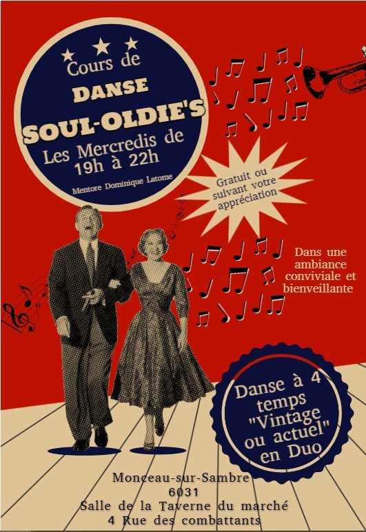 Stages,cours Cours danse Soul Oldie s Popcorn danse 4 temps pour tous