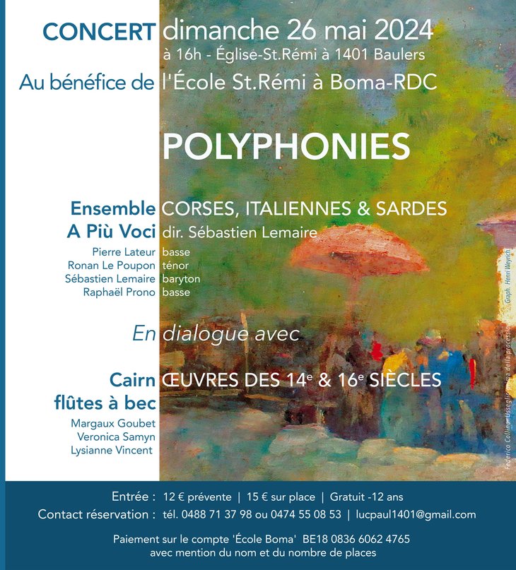 Concerts Polyphonies corses, italiennes sardes