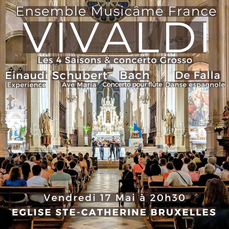 Concerts Ensemble Musicme France : Vivaldi, Einaudi, Schubert, Bach, Falla, Telemann