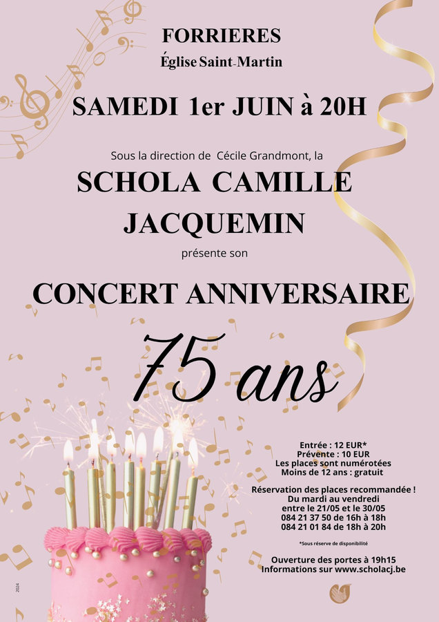 Concerts Grand concert 75 de Schola Camille Jacquemin