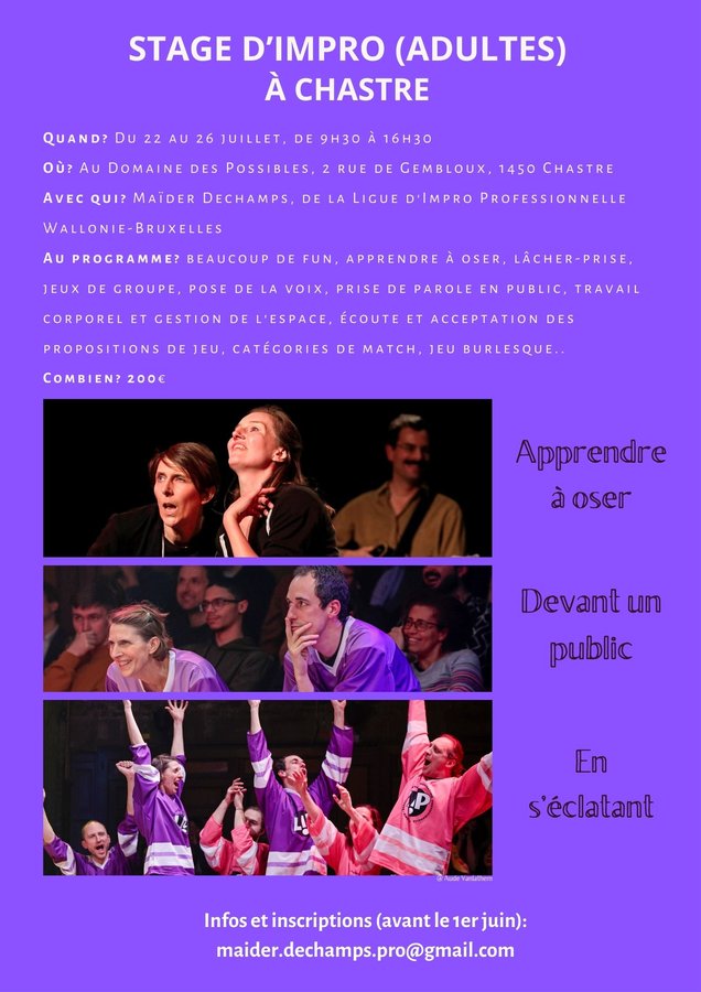 Stages,cours Stage d impro
