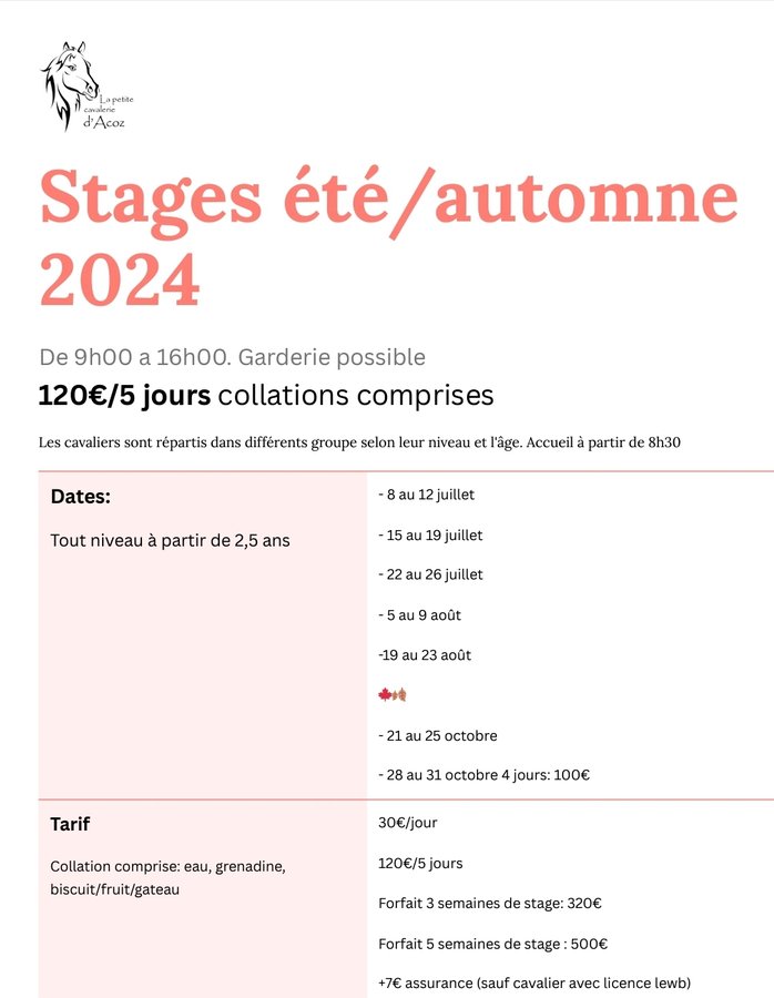 Stages,cours Stage quitation