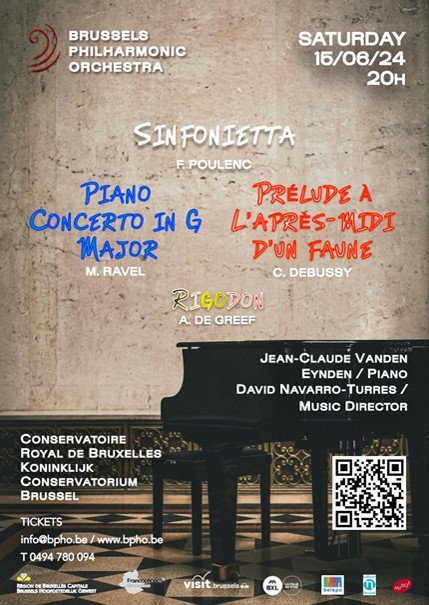 Concerts Ravel-Debussy-Poulenc :Jean-Claude Vanden Eynden piano avec Bpho