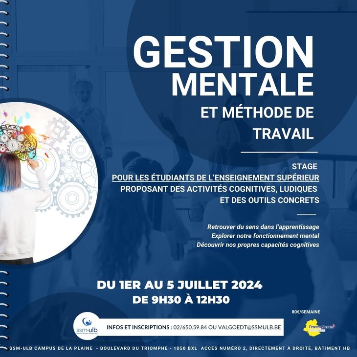 Stages,cours Stage Gestion Mentale pour tudiants l enseignement suprieur
