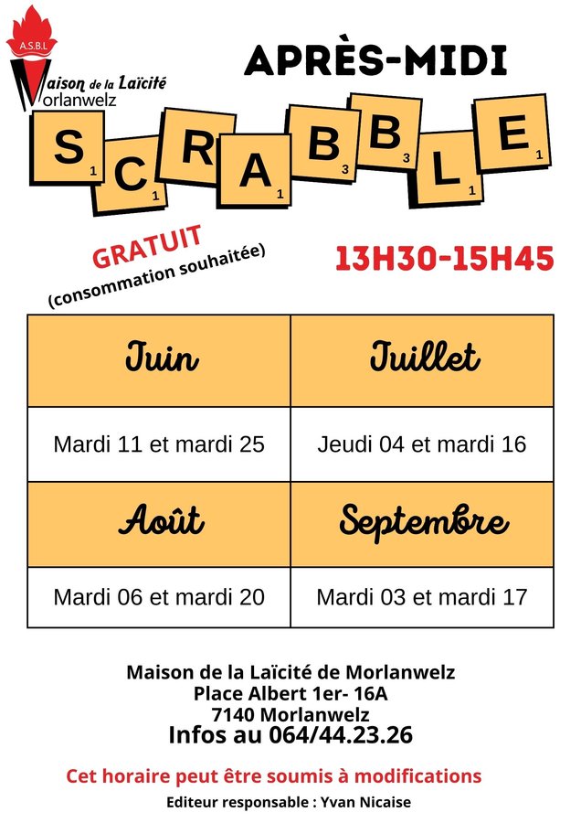 Loisirs Aprs-midi Scrabble