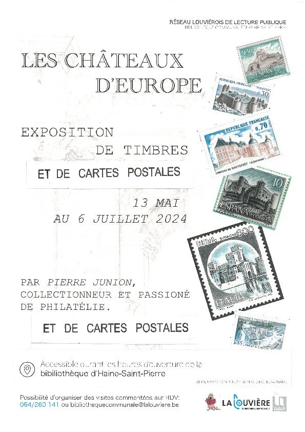 Expositions Les grands chteaux d Europe  Exposition timbres de cartes postales