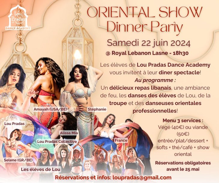 Spectacles Diner Spectacle Oriental Lou Pradas Dance Academy
