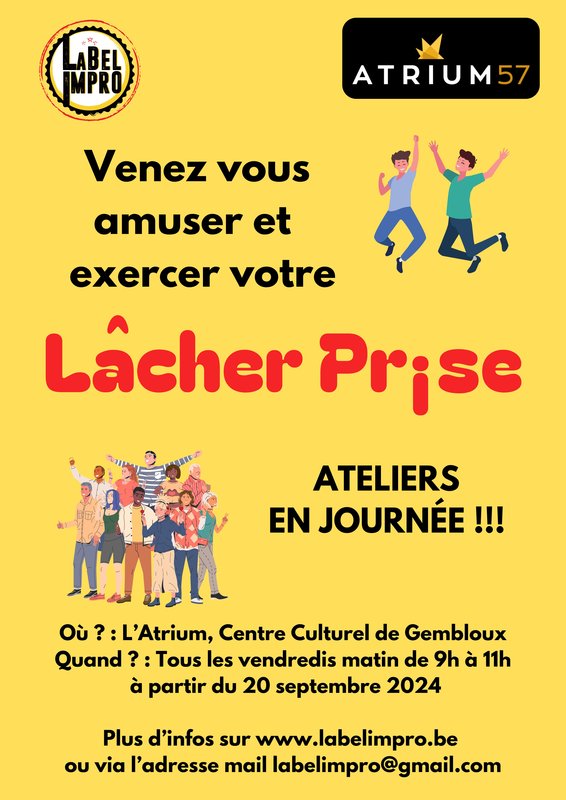 Stages,cours Impro JournÉe pour exercer lâcher prise