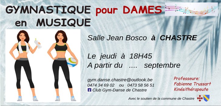 Stages,cours Gymnastique musique pour dames