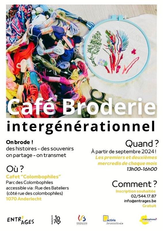 Stages,cours Café broderie intergénérationnel
