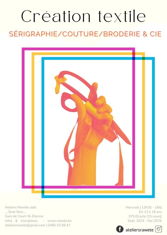 Stages,cours Créations textiles | Sérigraphie / Couture / Broderie & Cie
