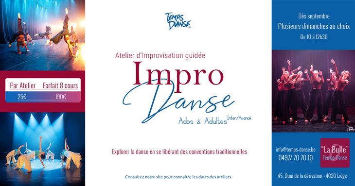 Stages,cours Ateliers   Impro Danse  