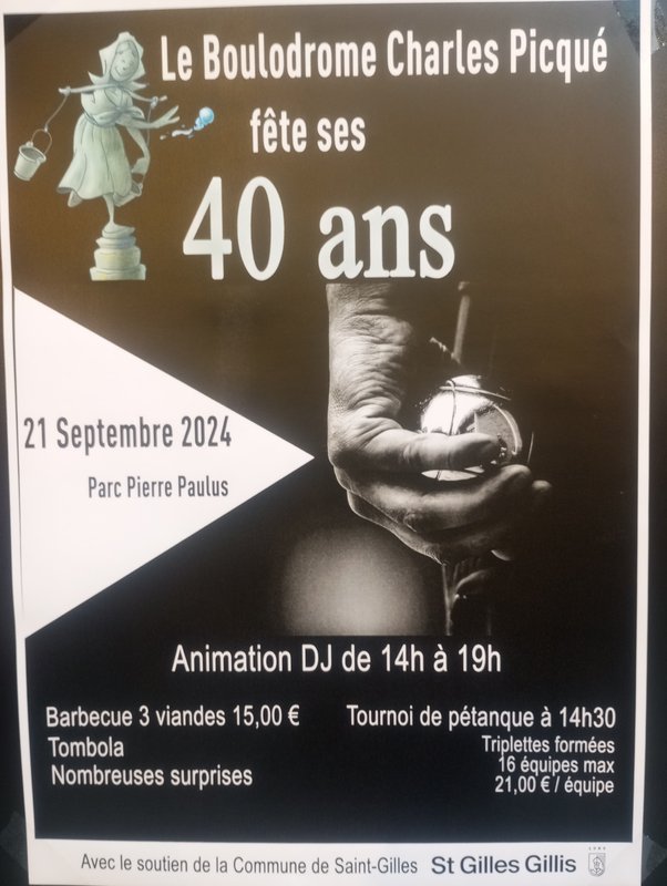 Loisirs Animation,Fête,.. Fête des 40 ans du boulodrome Charles Picqué