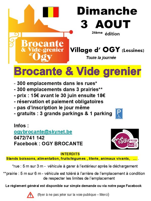  24 ème Brocante - Vide Grenier d OGY