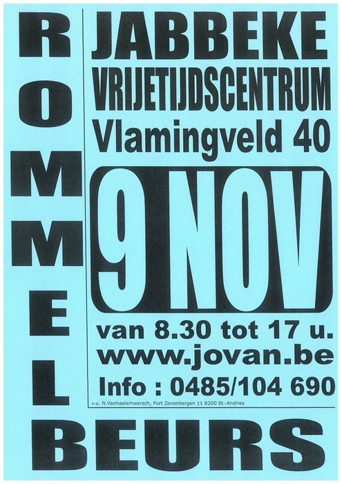  Foire puces Jabbeke - Centre loisirs - Org. Jovan