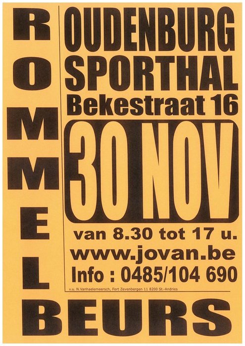  Foire puces Oudenburg - Salle sports Beke - Org. Jovan