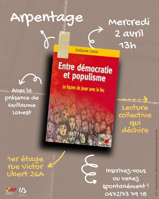 Stages,cours Arpentage :  Entre dmocratie populisme  faons jouer avec feu 
