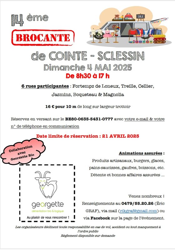  14me Brocante Cointe Sclessin