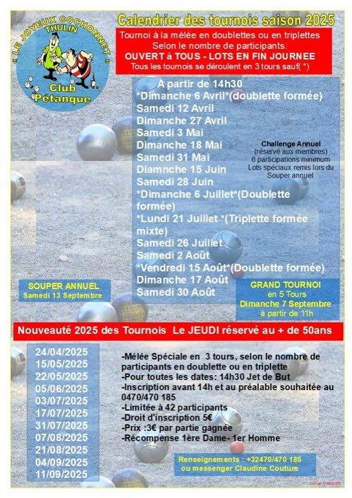 Loisirs Tournois ptanque
