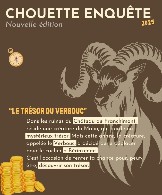 Expositions Nouvelle  Chouette Enqute  : trsor Verbouc