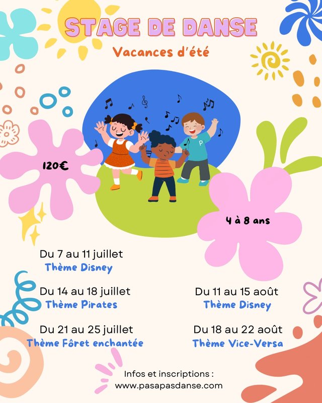 Stages,cours Stage danse enfant - édition été