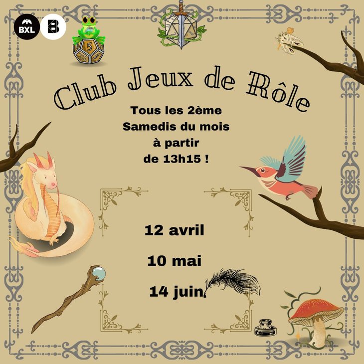 Loisirs 🎲 Après-midi club jeux rôle 🎲