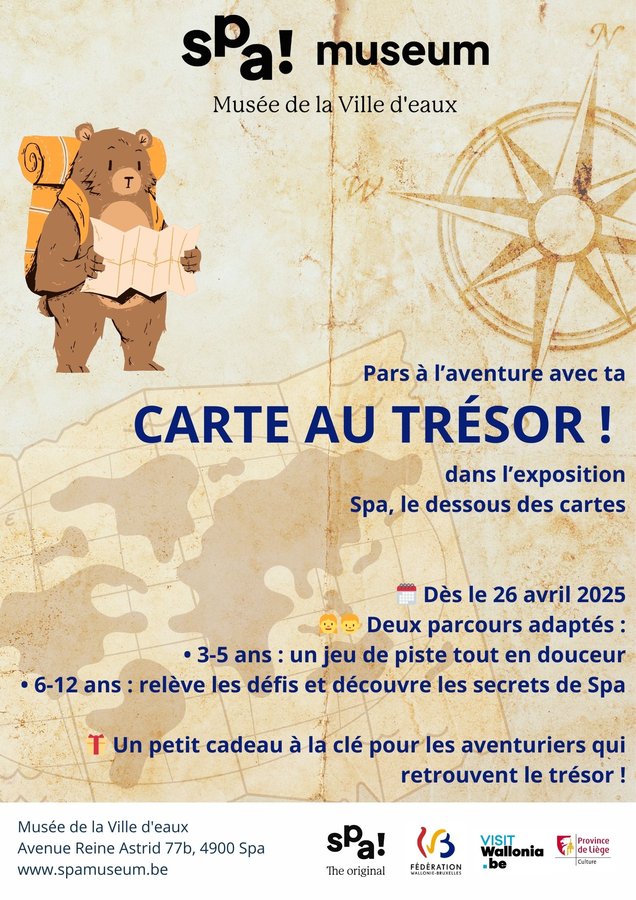 Loisirs Carte trésor Spa ! museum - Musée la Ville d eaux