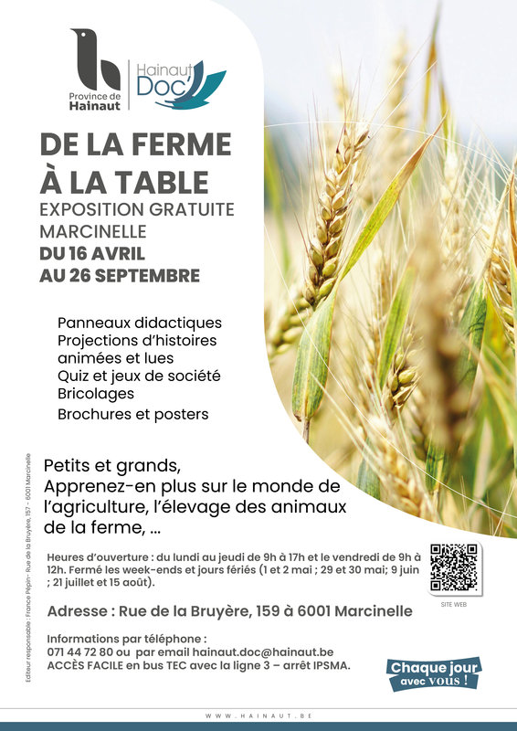 Expositions Exposition. la ferme la table, immersion dans monde agricole.