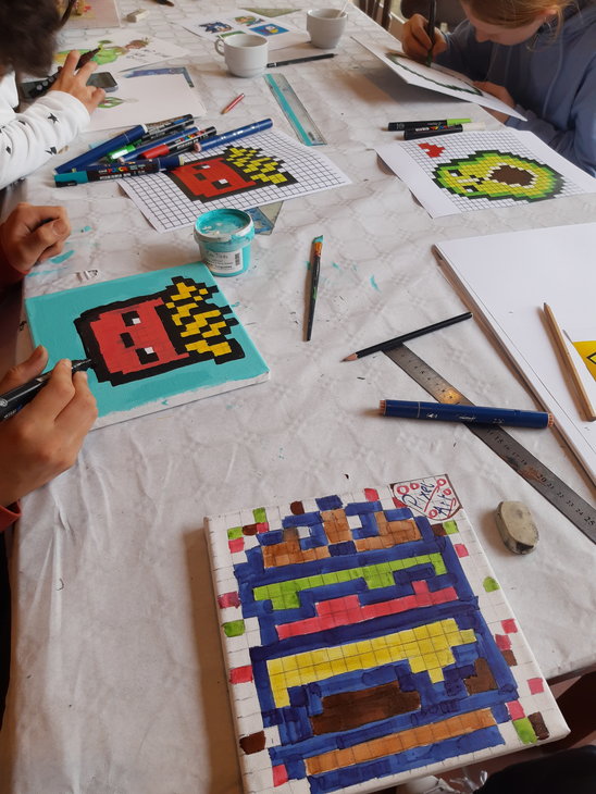 Stages,cours Ateliers 4 mains - Pixel art