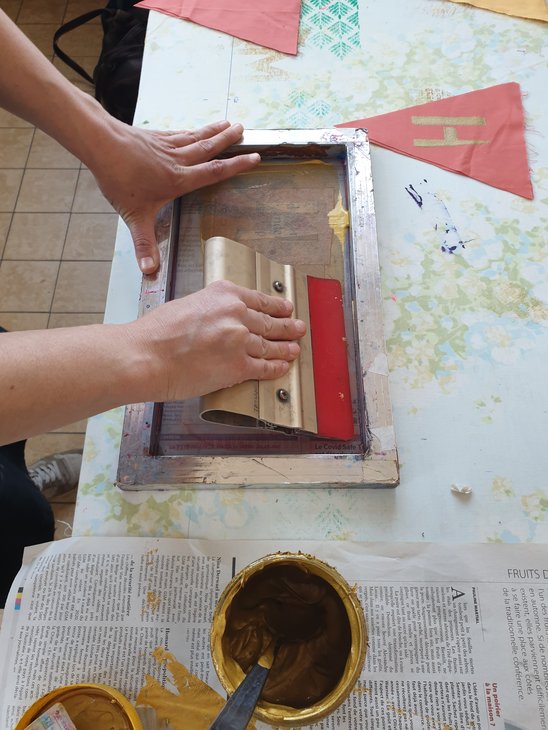 Stages,cours Ateliers 4 mains - Sérigraphie textile