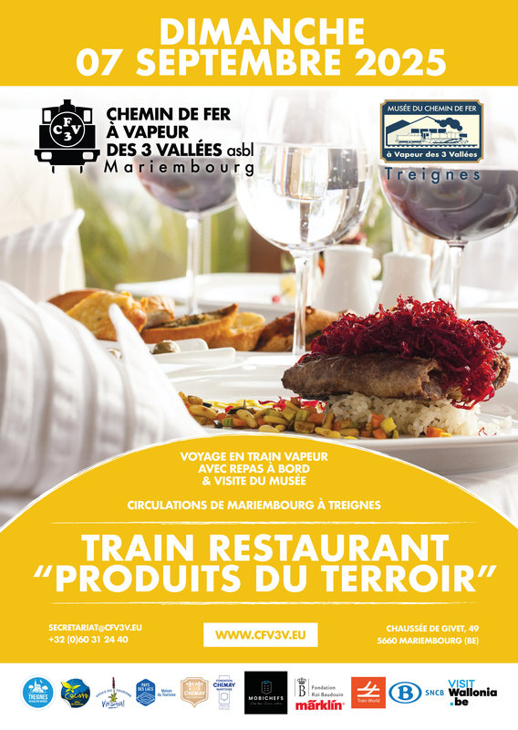 Excursions, séjours Train restaurant  Produits terroir 