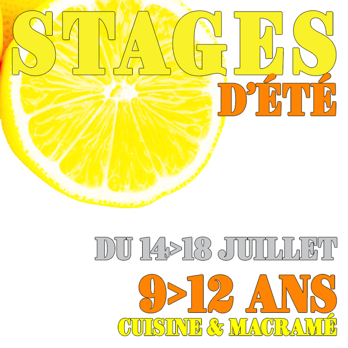 Loisirs Stages d été | 14>18/07 | 9-12 ans