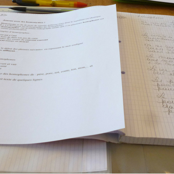 Stages,cours Écriture Feuille Volante