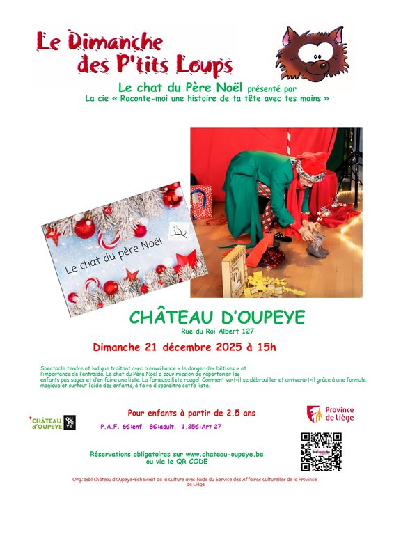 Spectacles Dimanche p tits loups : chat Père Noël
