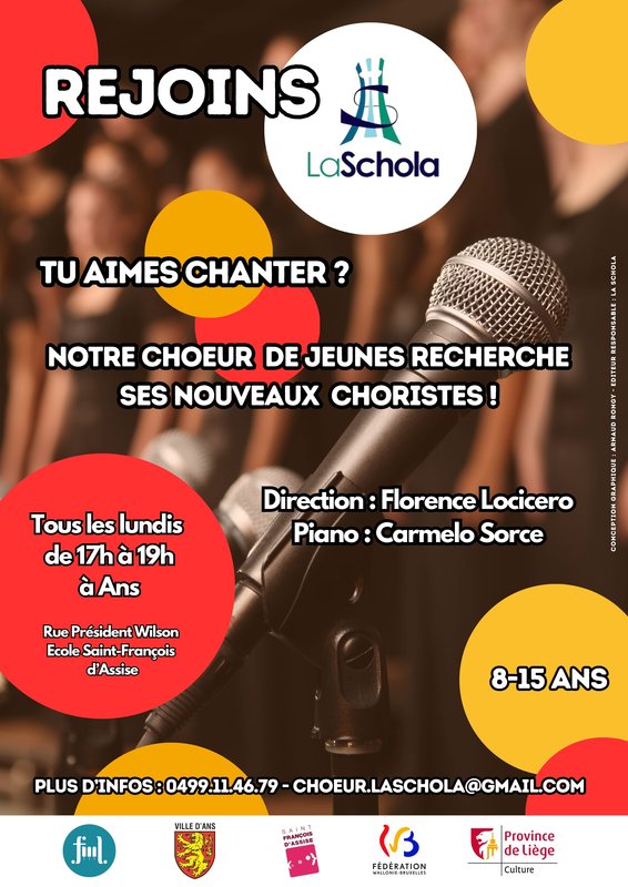 Stages,cours Chorale pour enfants - Schola