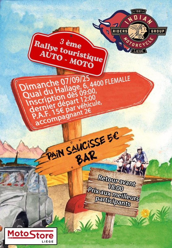 Loisirs 3eme Rallye Touristique Auto - Moto