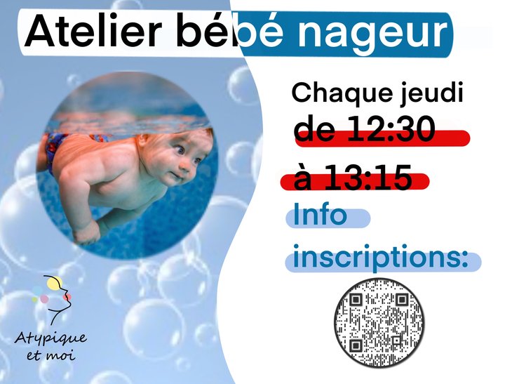 Stages,cours Atelier bébé nageur.