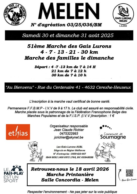 Loisirs 51ème marche  Royal Gais Lurons - Melen 